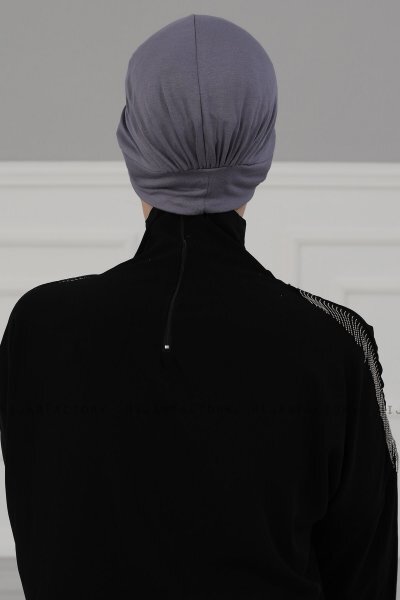 Sandra - Turbante De Algodón Gris - Ayse Turban