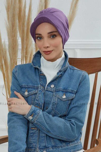 Sandra - Turbante De Algodón Violet