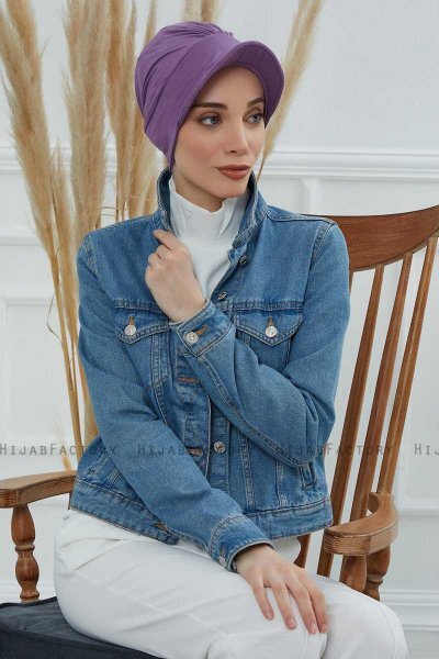 Sandra - Turbante De Algodón Violet