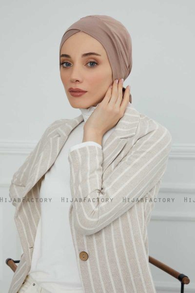 Ellie - Turbante De Algodón Taupe