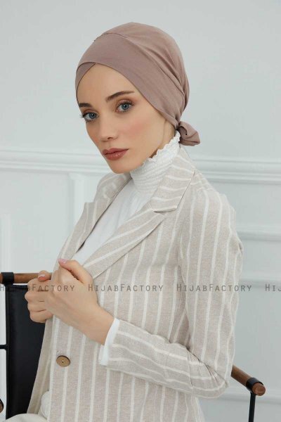 Ellie - Turbante De Algodón Taupe