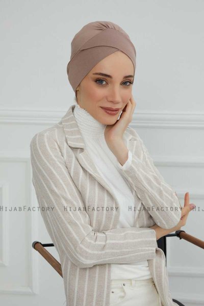 Ellie - Turbante De Algodón Taupe