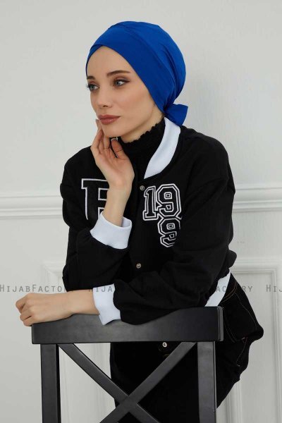 Ellie - Turbante De Algodón Azul