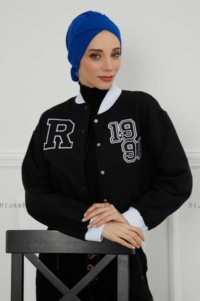 Ellie - Turbante De Algodón Azul