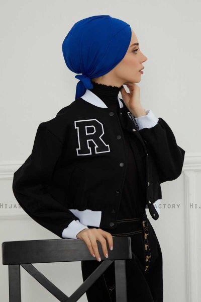 Ellie - Turbante De Algodón Azul