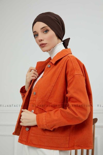 Ellie - Turbante De Algodón Marrón