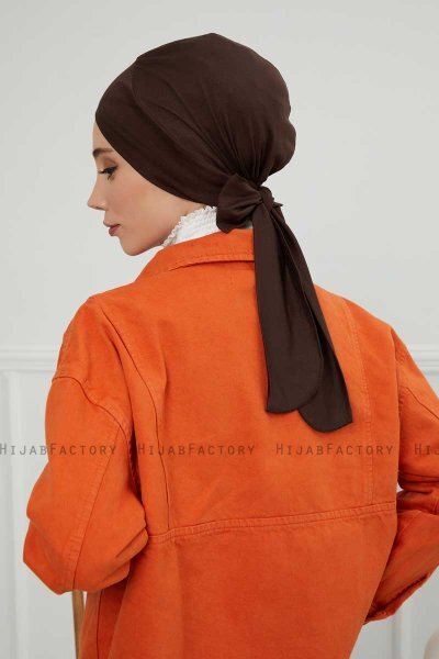 Ellie - Turbante De Algodón Marrón