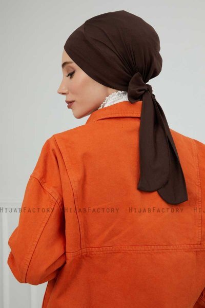Ellie - Turbante De Algodón Marrón