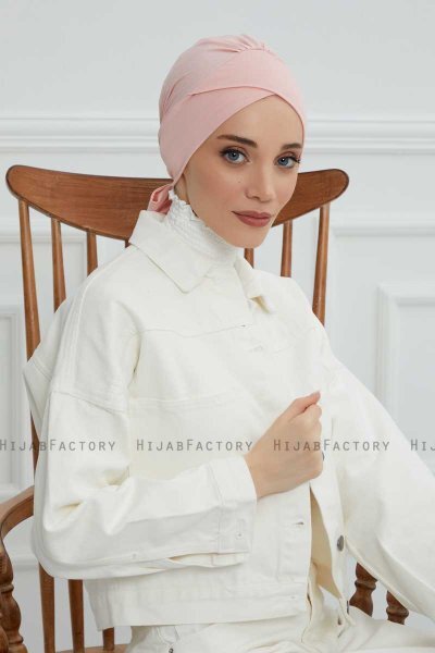 Ellie - Turbante De Algodón Rosa De Antaño