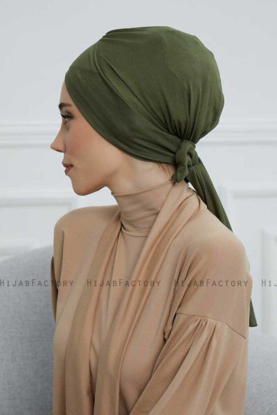 Ellie - Turbante De Algodón Caqui