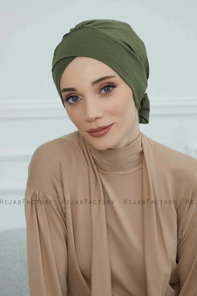 Ellie - Turbante De Algodón Caqui