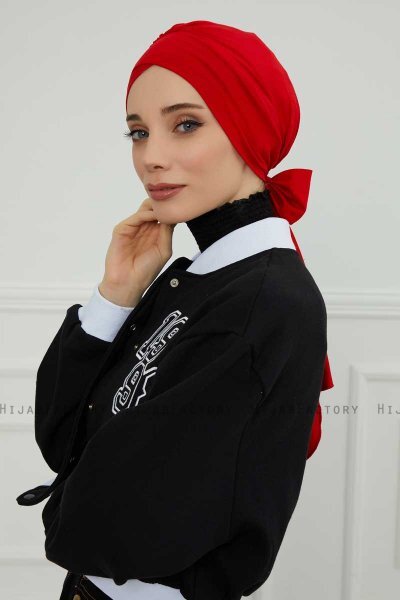 Ellie - Turbante De Algodón Rojo