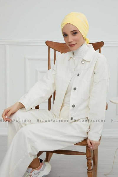 Ellie - Turbante De Algodón Amarillo
