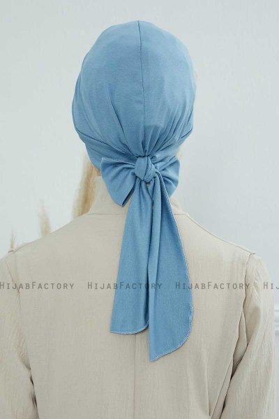 Ellie - Turbante De Algodón Sky Blue