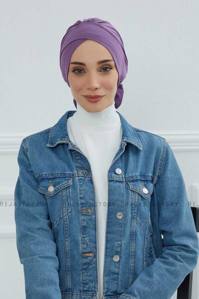 Ellie - Turbante De Algodón Violet