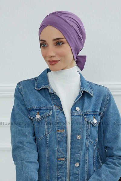 Ellie - Turbante De Algodón Violet