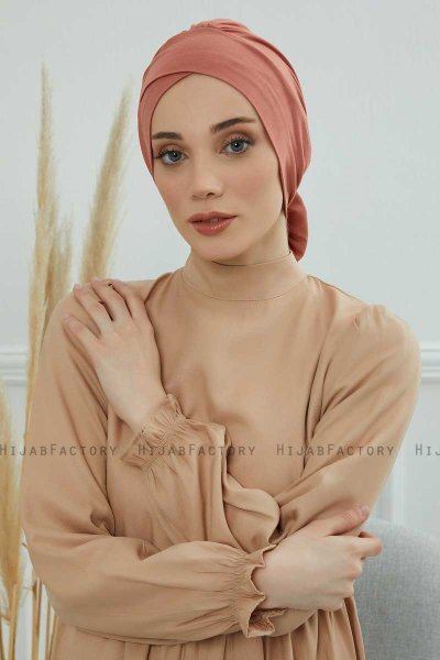 Ellie - Turbante De Algodón Salmón