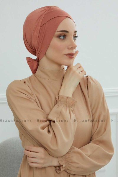 Ellie - Turbante De Algodón Salmón