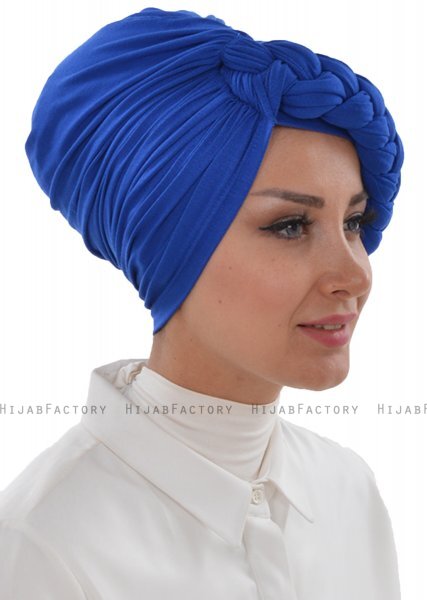 Theresa - Turbante Di Cotone Azul - Ayse Turban