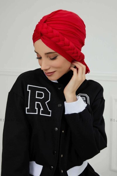Theresa - Turbante Di Cotone Rojo - Ayse Turban