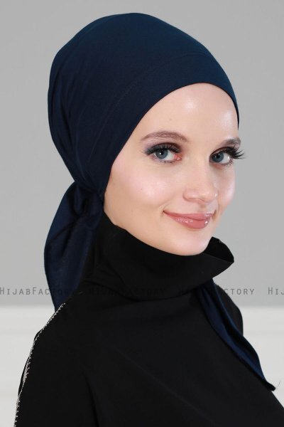 Felicia - Turbante De Algodón Azul Marino