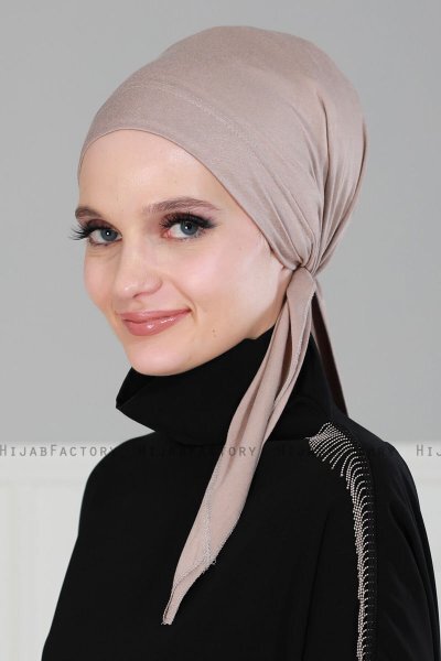 Felicia - Turbante De Algodón Taupe