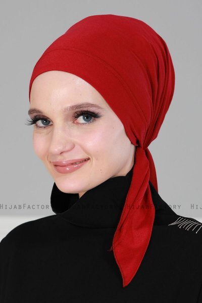 Felicia - Turbante De Algodón Burdeos