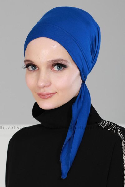 Felicia - Turbante De Algodón Azul