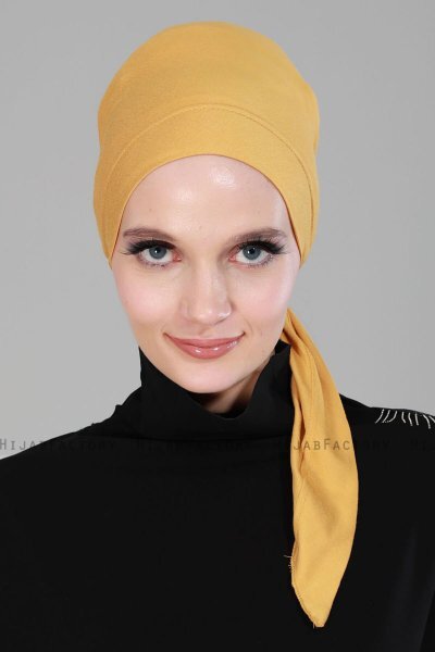 Felicia - Turbante De Algodón Mostaza