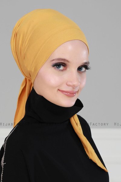 Felicia - Turbante De Algodón Mostaza