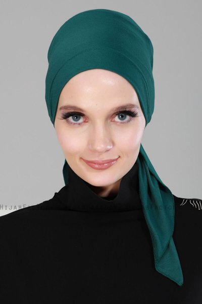 Felicia - Turbante De Algodón Verde Oscuro
