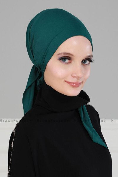 Felicia - Turbante De Algodón Verde Oscuro