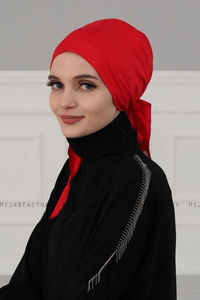 Felicia - Turbante De Algodón Rojo