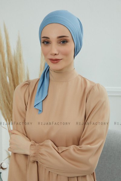 Felicia - Turbante De Algodón Sky Blue
