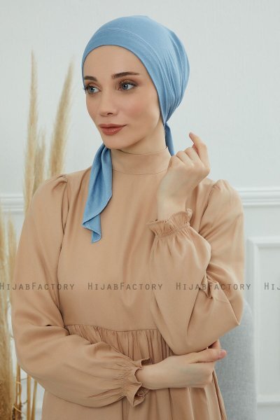 Felicia - Turbante De Algodón Sky Blue