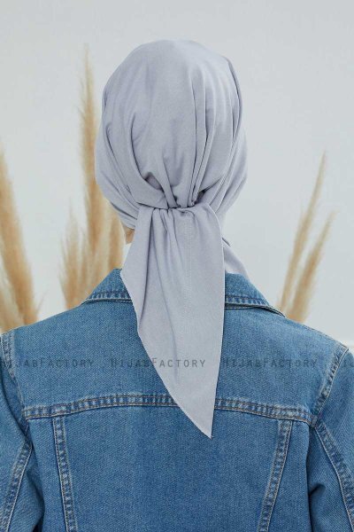 Felicia - Turbante De Algodón Gris Claro