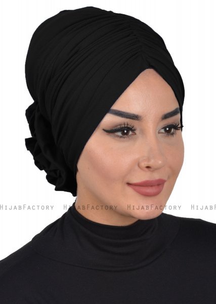 Kerstin - Turbante De Algodón Negro - Ayse Turban