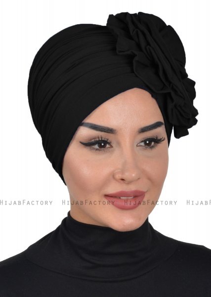 Kerstin - Turbante De Algodón Negro - Ayse Turban