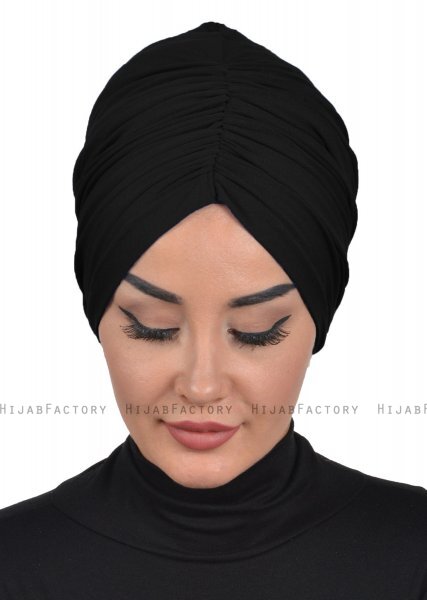Kerstin - Turbante De Algodón Negro - Ayse Turban