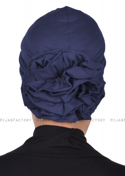 Kerstin - Turbante De Algodón Azul Marino - Ayse Turban