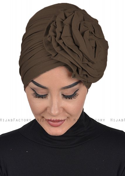 Kerstin - Turbante De Algodón Marrón - Ayse Turban