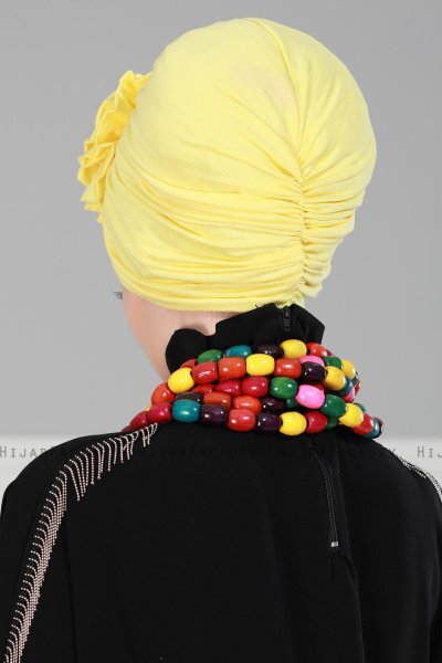 Kerstin - Turbante De Algodón Amarillo - Ayse Turban