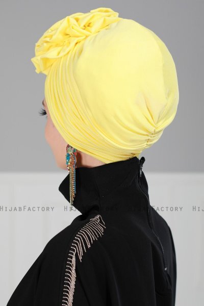 Kerstin - Turbante De Algodón Amarillo - Ayse Turban