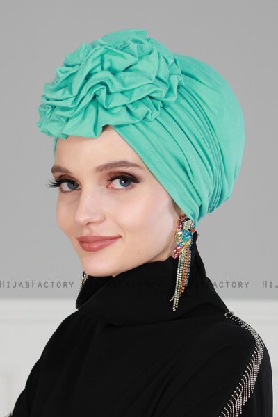 Kerstin - Turbante De Algodón Turquesa - Ayse Turban