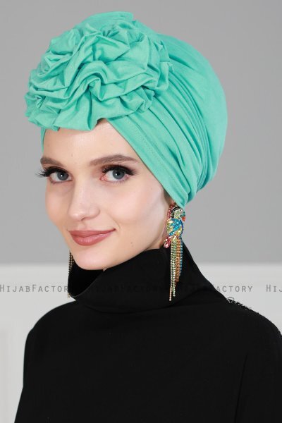 Kerstin - Turbante De Algodón Turquesa - Ayse Turban