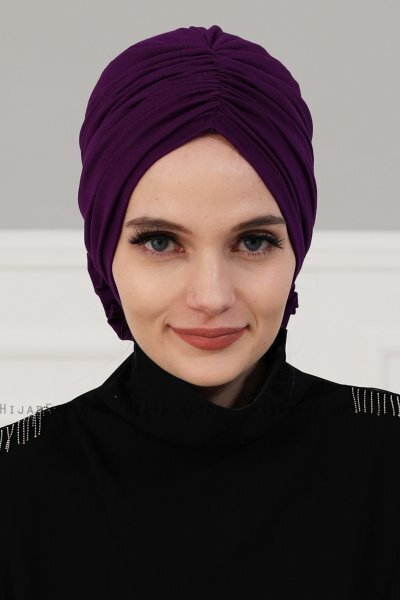 Kerstin - Turbante De Algodón Púrpura - Ayse Turban