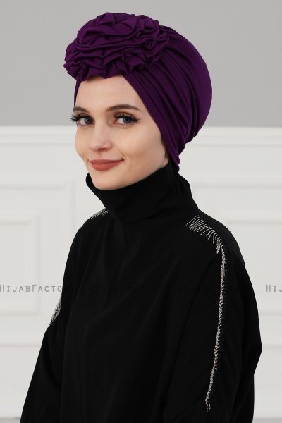 Kerstin - Turbante De Algodón Púrpura - Ayse Turban
