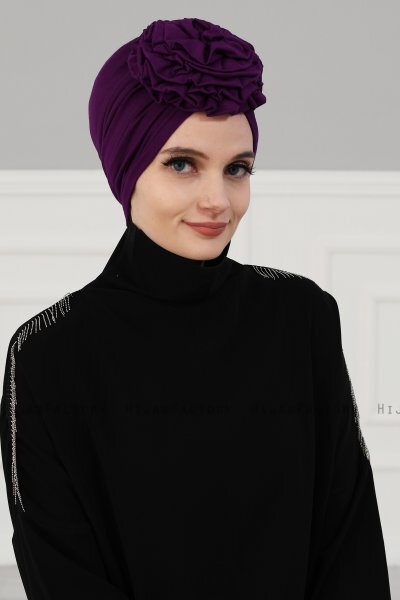 Kerstin - Turbante De Algodón Púrpura - Ayse Turban