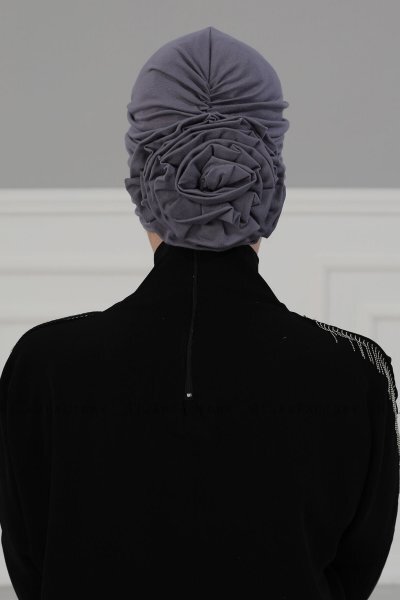 Kerstin - Turbante De Algodón Gris - Ayse Turban