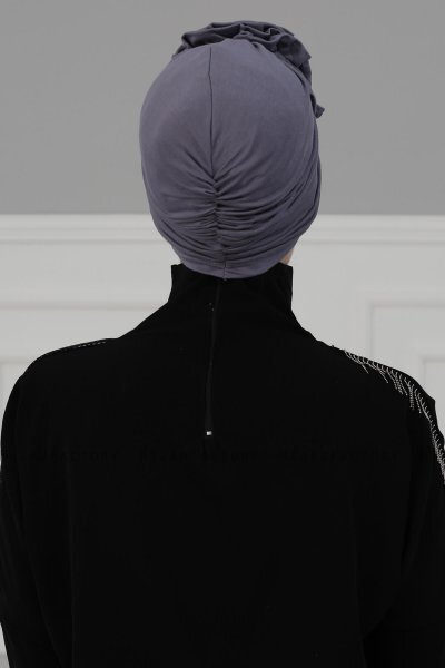 Kerstin - Turbante De Algodón Gris - Ayse Turban